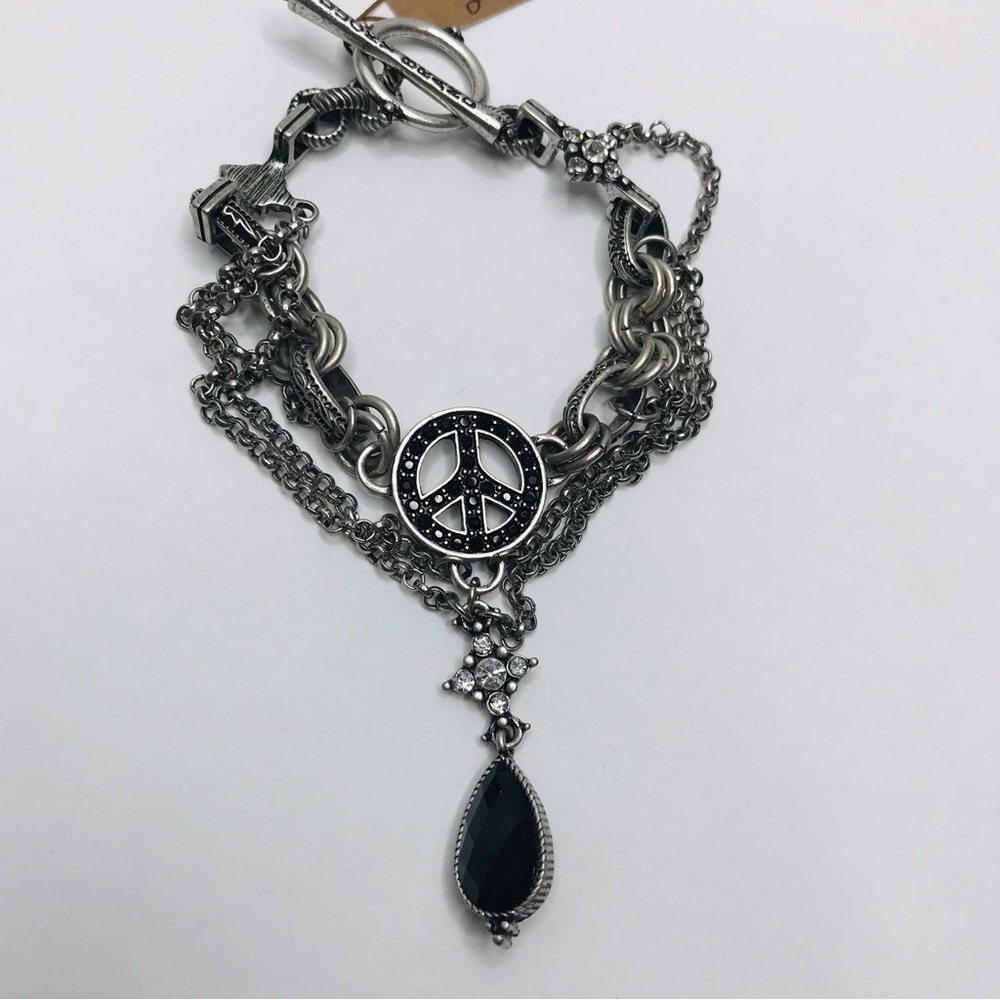 PRICE IS FIRM - LUCKY BRAND Silver Layered Charm Bracelet - Picture 3 of 5